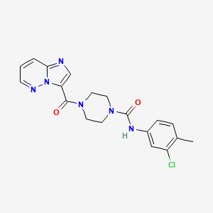 N-(3-chloro-4-methylphenyl)-4-(imidazo[1,2-b]pyridazine-3-carbonyl)piperazine-1-carboxamide