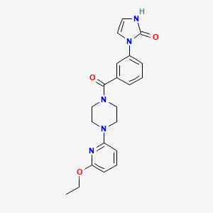 3-[3-[4-(6-ethoxypyridin-2-yl)piperazine-1-carbonyl]phenyl]-1H-imidazol-2-one