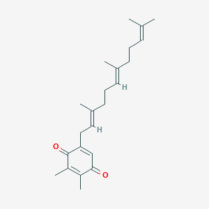 molecular formula C23H32O2 B072487 2,3-Dimethyl-5-((2E,6E)-3,7,11-trimethyldodeca-2,6,10-trien-1-yl)cyclohexa-2,5-diene-1,4-dione CAS No. 1168-52-1