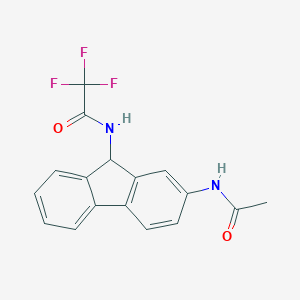 molecular formula C17H13F3N2O2 B072496 N-(2-acetamido-9H-fluoren-9-yl)-2,2,2-trifluoroacetamide CAS No. 1525-22-0