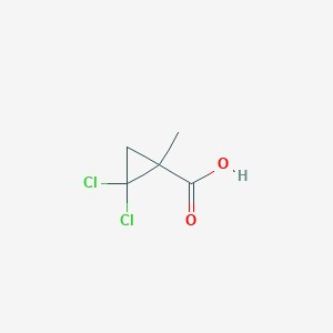 molecular formula C5H6Cl2O2 B072525 2,2-二氯-1-甲基环丙烷羧酸 CAS No. 1447-14-9