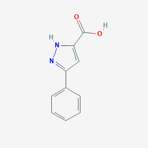molecular formula C10H8N2O2 B072537 3-苯基-1H-吡唑-5-羧酸 CAS No. 1134-49-2