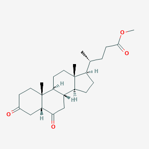 molecular formula C25H38O4 B072540 (4R)-4-[(5R,8S,9S,10R,13R,14S,17R)-10,13-二甲基-3,6-二氧代-2,4,5,7,8,9,11,12,14,15,16,17-十二氢-1H-环戊并[a]菲并[17]烯基]戊酸甲酯 CAS No. 1175-04-8