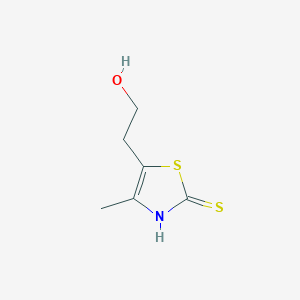 molecular formula C6H9NOS2 B072555 2-巯基-4-甲基-5-羟乙基噻唑 CAS No. 1124-01-2