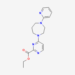 molecular formula C17H21N5O2 B7256897 Ethyl 4-(4-pyridin-2-yl-1,4-diazepan-1-yl)pyrimidine-2-carboxylate 