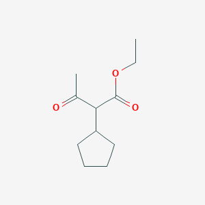 molecular formula C11H18O3 B072591 Ethyl 2-Cyclopentyl-3-Oxobutanoate CAS No. 1540-32-5