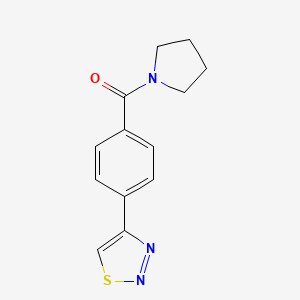 molecular formula C13H13N3OS B7261313 Pyrrolidin-1-yl-[4-(thiadiazol-4-yl)phenyl]methanone 