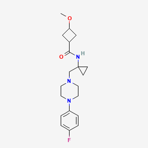 N-[1-[[4-(4-fluorophenyl)piperazin-1-yl]methyl]cyclopropyl]-3-methoxycyclobutane-1-carboxamide