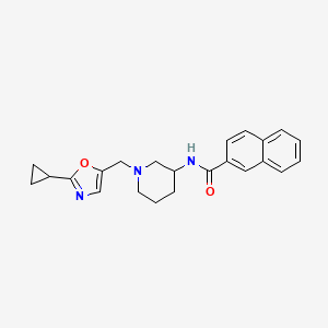 N-[1-[(2-cyclopropyl-1,3-oxazol-5-yl)methyl]piperidin-3-yl]naphthalene-2-carboxamide