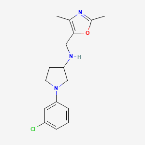 1-(3-chlorophenyl)-N-[(2,4-dimethyl-1,3-oxazol-5-yl)methyl]pyrrolidin-3-amine