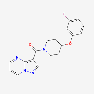 [4-(3-Fluorophenoxy)piperidin-1-yl]-pyrazolo[1,5-a]pyrimidin-3-ylmethanone