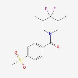 (4,4-Difluoro-3,5-dimethylpiperidin-1-yl)-(4-methylsulfonylphenyl)methanone