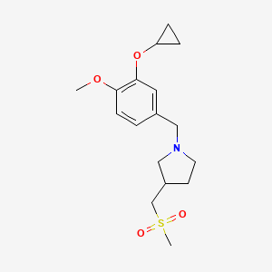 1-[(3-Cyclopropyloxy-4-methoxyphenyl)methyl]-3-(methylsulfonylmethyl)pyrrolidine