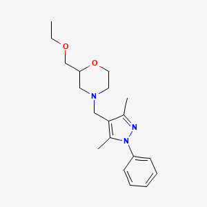 4-[(3,5-Dimethyl-1-phenylpyrazol-4-yl)methyl]-2-(ethoxymethyl)morpholine