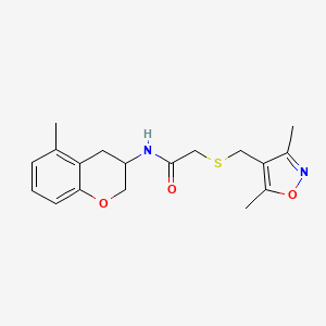 2-[(3,5-dimethyl-1,2-oxazol-4-yl)methylsulfanyl]-N-(5-methyl-3,4-dihydro-2H-chromen-3-yl)acetamide