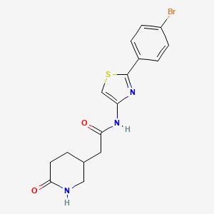 N-[2-(4-bromophenyl)-1,3-thiazol-4-yl]-2-(6-oxopiperidin-3-yl)acetamide