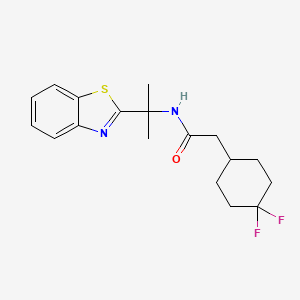 N-[2-(1,3-benzothiazol-2-yl)propan-2-yl]-2-(4,4-difluorocyclohexyl)acetamide