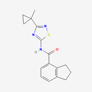 N-[3-(1-methylcyclopropyl)-1,2,4-thiadiazol-5-yl]-2,3-dihydro-1H-indene-4-carboxamide