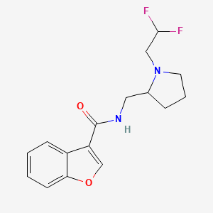 N-[[1-(2,2-difluoroethyl)pyrrolidin-2-yl]methyl]-1-benzofuran-3-carboxamide