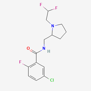 5-chloro-N-[[1-(2,2-difluoroethyl)pyrrolidin-2-yl]methyl]-2-fluorobenzamide