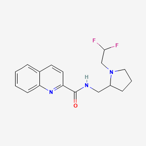 N-[[1-(2,2-difluoroethyl)pyrrolidin-2-yl]methyl]quinoline-2-carboxamide