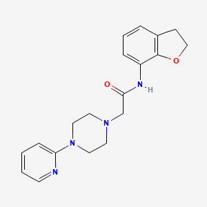 N-(2,3-dihydro-1-benzofuran-7-yl)-2-(4-pyridin-2-ylpiperazin-1-yl)acetamide