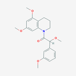 1-(5,7-dimethoxy-3,4-dihydro-2H-quinolin-1-yl)-2-methoxy-2-(3-methoxyphenyl)ethanone