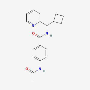 4-acetamido-N-[cyclobutyl(pyridin-2-yl)methyl]benzamide