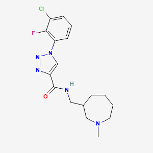 1-(3-chloro-2-fluorophenyl)-N-[(1-methylazepan-3-yl)methyl]triazole-4-carboxamide