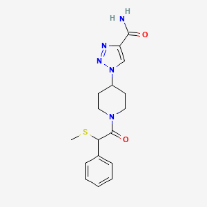 1-[1-(2-Methylsulfanyl-2-phenylacetyl)piperidin-4-yl]triazole-4-carboxamide