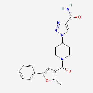 1-[1-(2-Methyl-5-phenylfuran-3-carbonyl)piperidin-4-yl]triazole-4-carboxamide