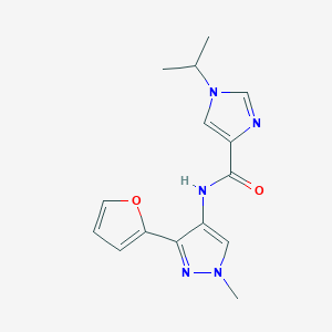 N-[3-(furan-2-yl)-1-methylpyrazol-4-yl]-1-propan-2-ylimidazole-4-carboxamide