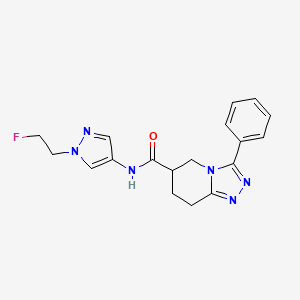 N-[1-(2-fluoroethyl)pyrazol-4-yl]-3-phenyl-5,6,7,8-tetrahydro-[1,2,4]triazolo[4,3-a]pyridine-6-carboxamide