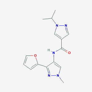 N-[3-(furan-2-yl)-1-methylpyrazol-4-yl]-1-propan-2-ylpyrazole-4-carboxamide