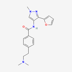 4-[2-(dimethylamino)ethyl]-N-[3-(furan-2-yl)-1-methylpyrazol-4-yl]benzamide