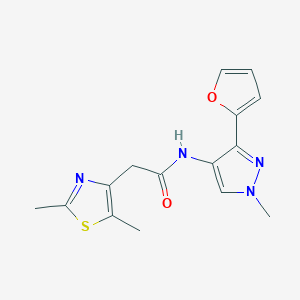 2-(2,5-dimethyl-1,3-thiazol-4-yl)-N-[3-(furan-2-yl)-1-methylpyrazol-4-yl]acetamide