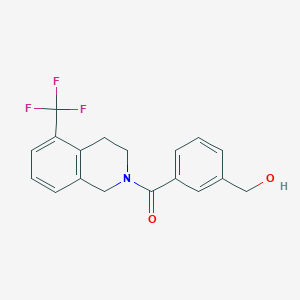 [3-(hydroxymethyl)phenyl]-[5-(trifluoromethyl)-3,4-dihydro-1H-isoquinolin-2-yl]methanone