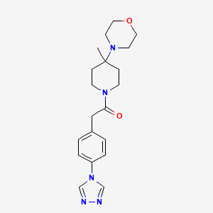 1-(4-Methyl-4-morpholin-4-ylpiperidin-1-yl)-2-[4-(1,2,4-triazol-4-yl)phenyl]ethanone