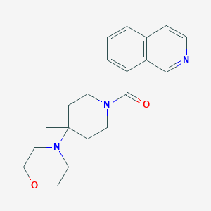 molecular formula C20H25N3O2 B7263529 Isoquinolin-8-yl-(4-methyl-4-morpholin-4-ylpiperidin-1-yl)methanone 