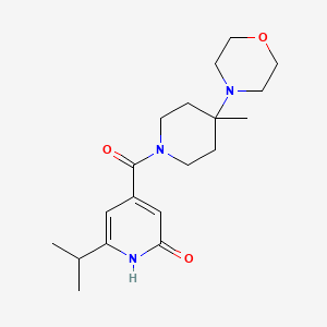 4-(4-methyl-4-morpholin-4-ylpiperidine-1-carbonyl)-6-propan-2-yl-1H-pyridin-2-one