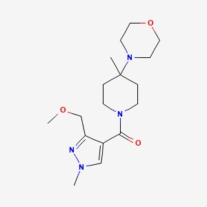 [3-(Methoxymethyl)-1-methylpyrazol-4-yl]-(4-methyl-4-morpholin-4-ylpiperidin-1-yl)methanone