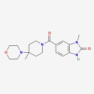 3-methyl-5-(4-methyl-4-morpholin-4-ylpiperidine-1-carbonyl)-1H-benzimidazol-2-one