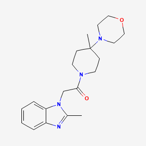 2-(2-Methylbenzimidazol-1-yl)-1-(4-methyl-4-morpholin-4-ylpiperidin-1-yl)ethanone