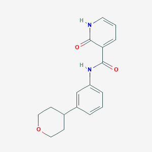 N-[3-(oxan-4-yl)phenyl]-2-oxo-1H-pyridine-3-carboxamide