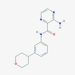 3-amino-N-[3-(oxan-4-yl)phenyl]pyrazine-2-carboxamide