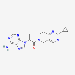 2-(6-aminopurin-9-yl)-1-(2-cyclopropyl-7,8-dihydro-5H-pyrido[4,3-d]pyrimidin-6-yl)propan-1-one