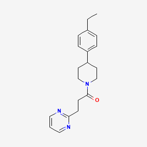 1-[4-(4-Ethylphenyl)piperidin-1-yl]-3-pyrimidin-2-ylpropan-1-one