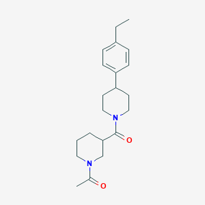 1-[3-[4-(4-Ethylphenyl)piperidine-1-carbonyl]piperidin-1-yl]ethanone