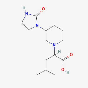 4-Methyl-2-[3-(2-oxoimidazolidin-1-yl)piperidin-1-yl]pentanoic acid