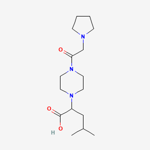 4-Methyl-2-[4-(2-pyrrolidin-1-ylacetyl)piperazin-1-yl]pentanoic acid